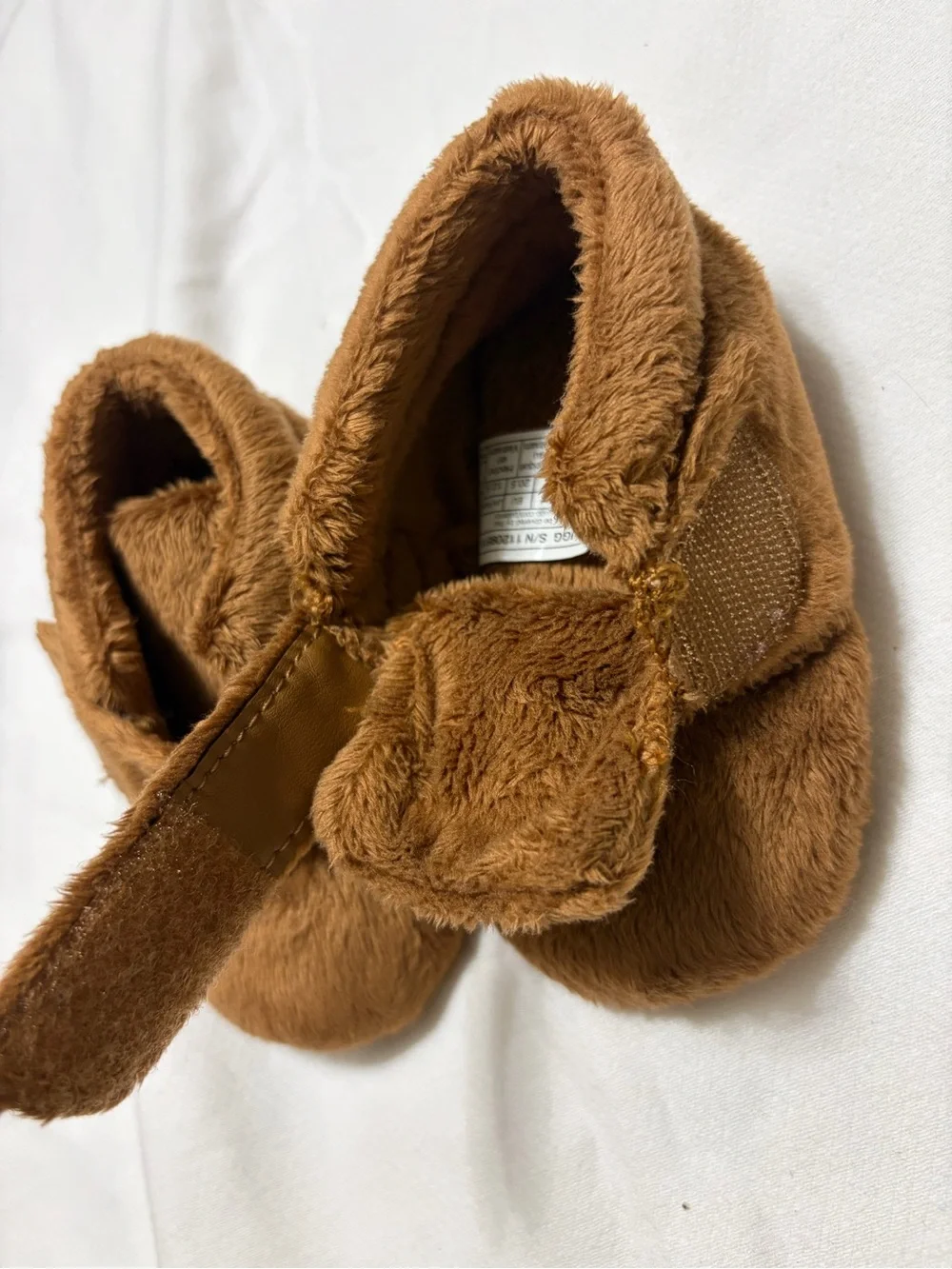 UGG Chestnut Plush Infant Slippers with Hook Strap